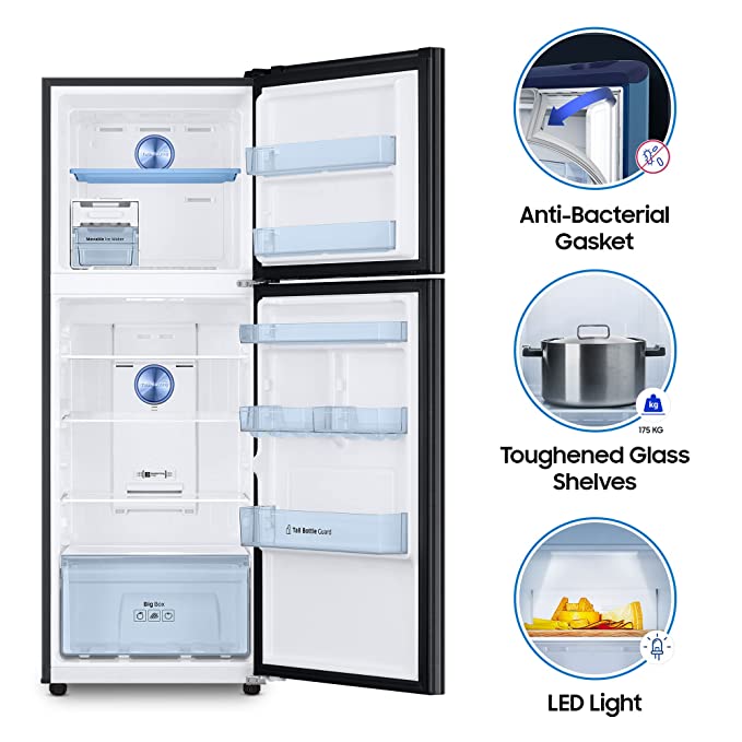 Samsung 301 L 2 Star Convertible 5In1, Digital Inverter Frost Free Double Door Refrigerator (RT34C4522B1/HL, Black Matt 2023 Model) Samsung 301 L 2 Star Convertible 5In1, Digital Inverter Frost Free Double Door Refrigerator (RT34C4522B1/HL, Black Matt 2023 Model)